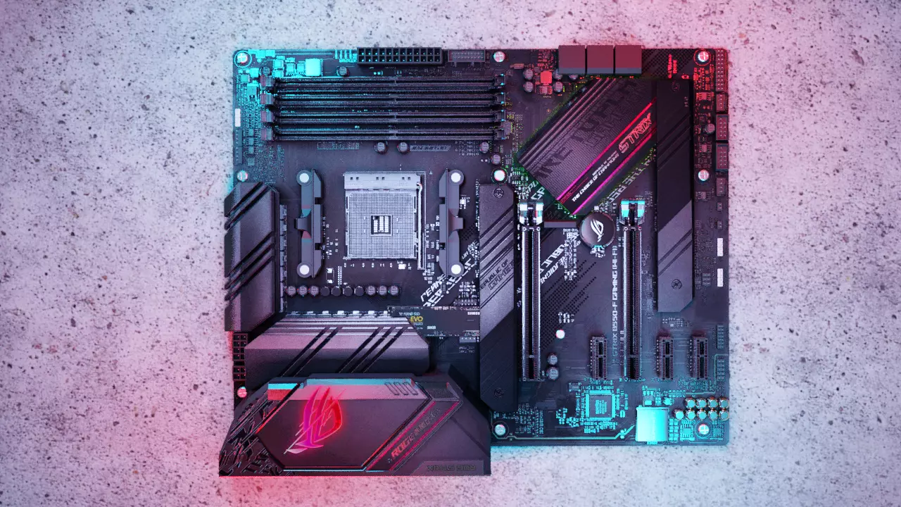 ASUS motherboard 3D model_0