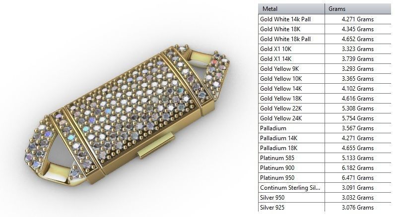 8 MM CUBAN LINK CHAIN 2 ROWS DIAMOND BRACELET OR NECKLACE 3D print model_9