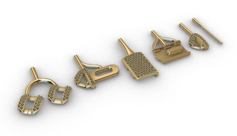 8 MM CUBAN LINK CHAIN 2 ROWS DIAMOND BRACELET OR NECKLACE 3D print model_11