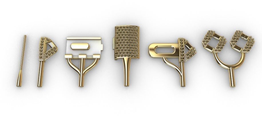 8 MM CUBAN LINK CHAIN 2 ROWS DIAMOND BRACELET OR NECKLACE 3D print model_13