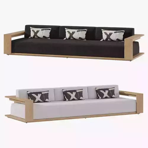 RH BAHIA SOFA Natural Teak 3050 3D model
