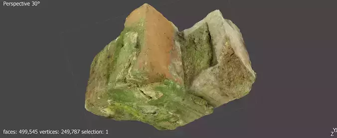 Ultra Realistic Piece of Rubble Scanned 4k 