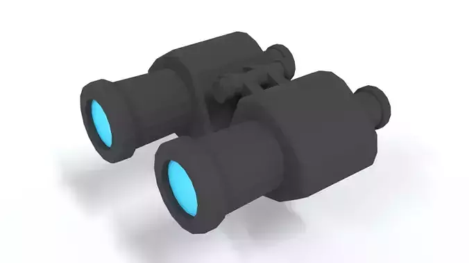 Low Poly Cartoon Binoculars