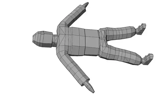 00000 man lying Low-poly 3D model