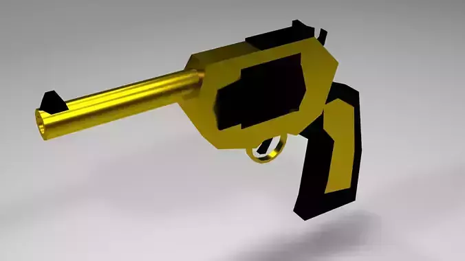 Low-polu Pistol PBR Game ready