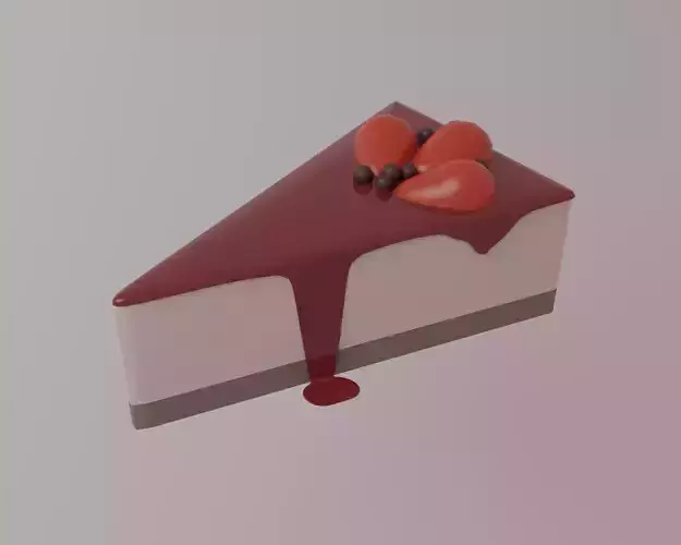 Piece of cake Free low-poly 3D model