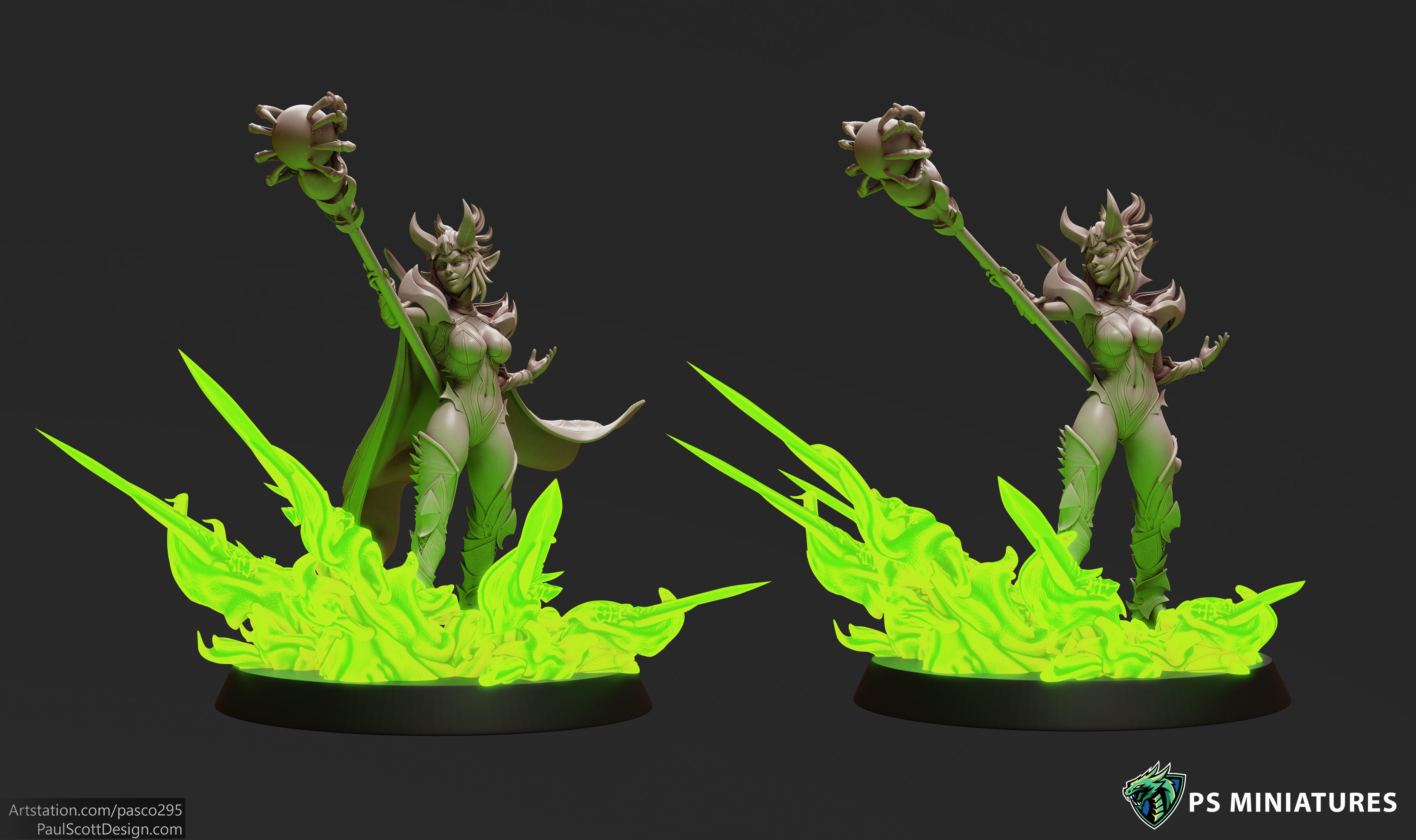 Drow Sorceress Elite Pose 3 3D print model_3