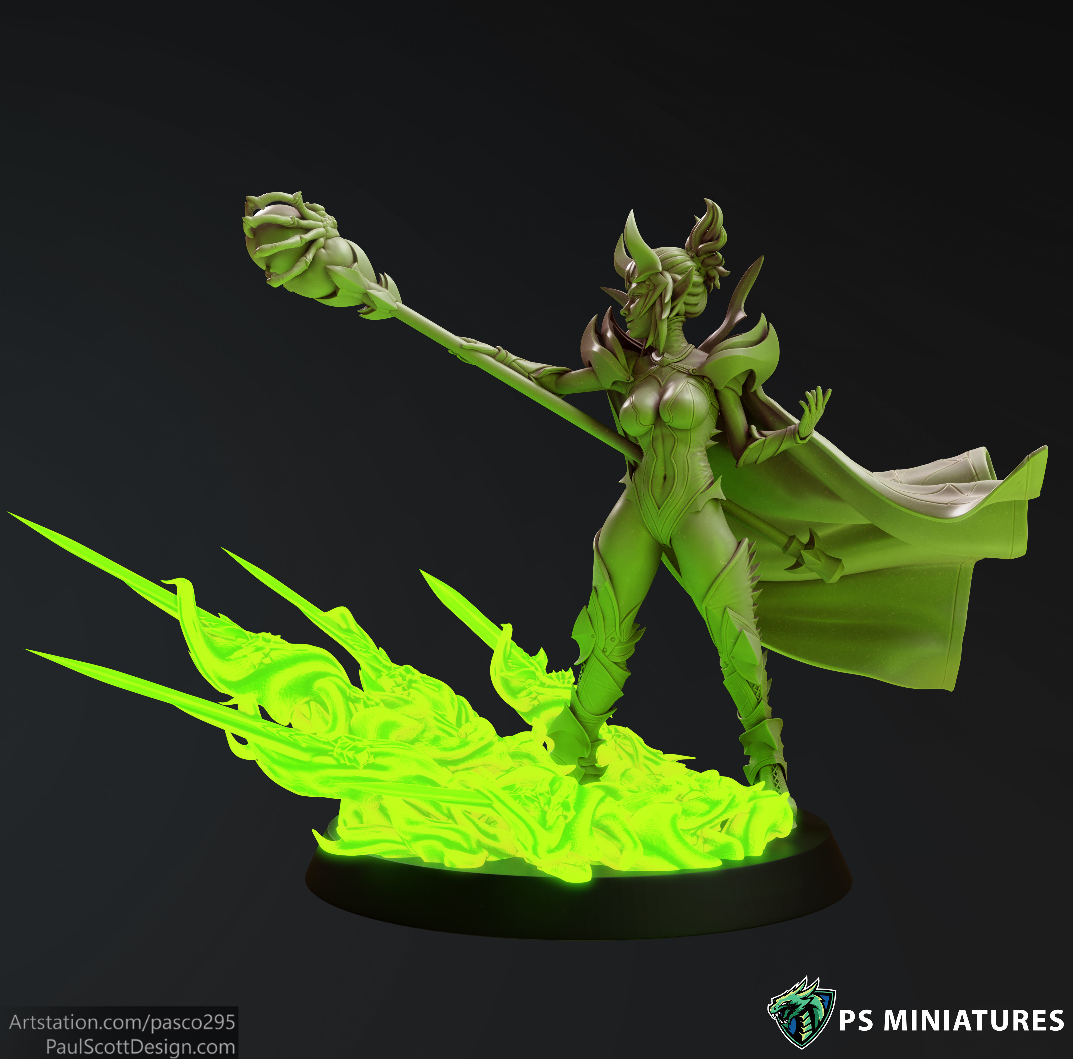 Drow Sorceress Elite Pose 3 3D print model_11