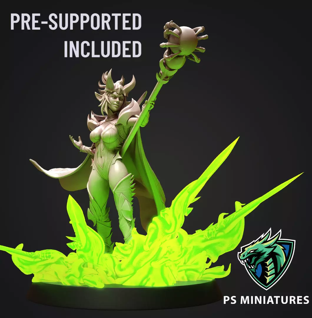 Drow Sorceress Elite Pose 3 3D print model_0