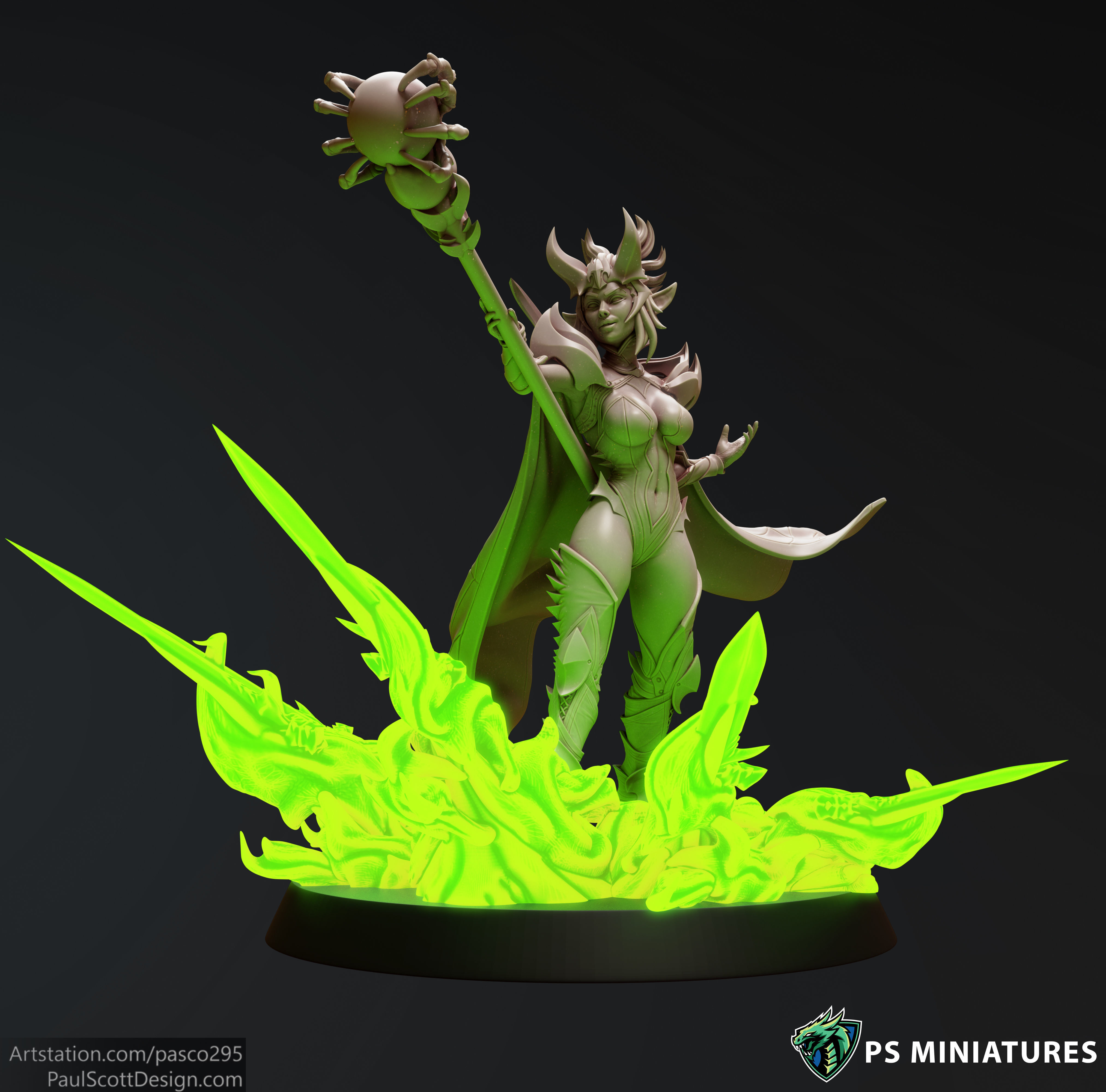 Drow Sorceress Elite Pose 3 3D print model_9