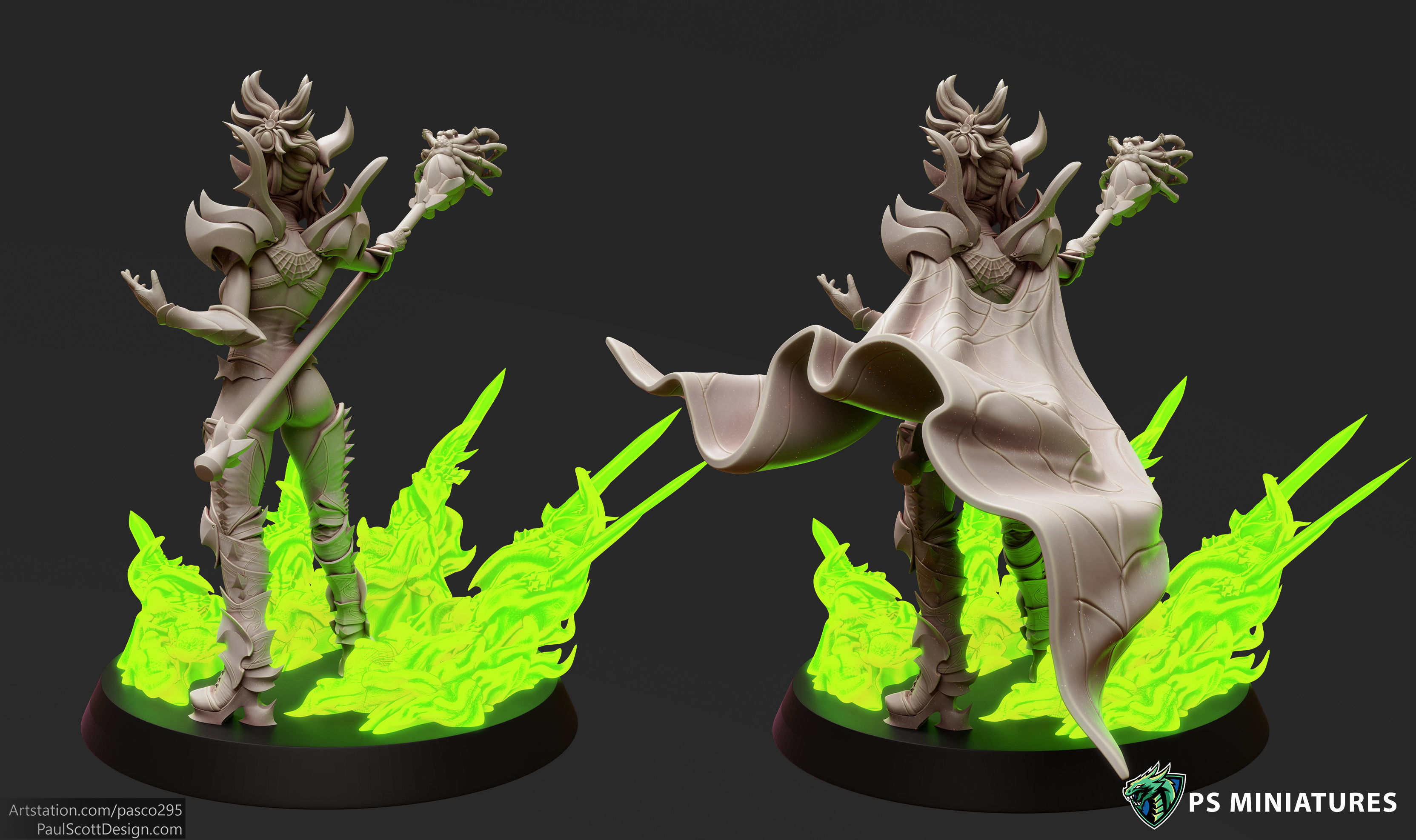 Drow Sorceress Elite Pose 3 3D print model_4