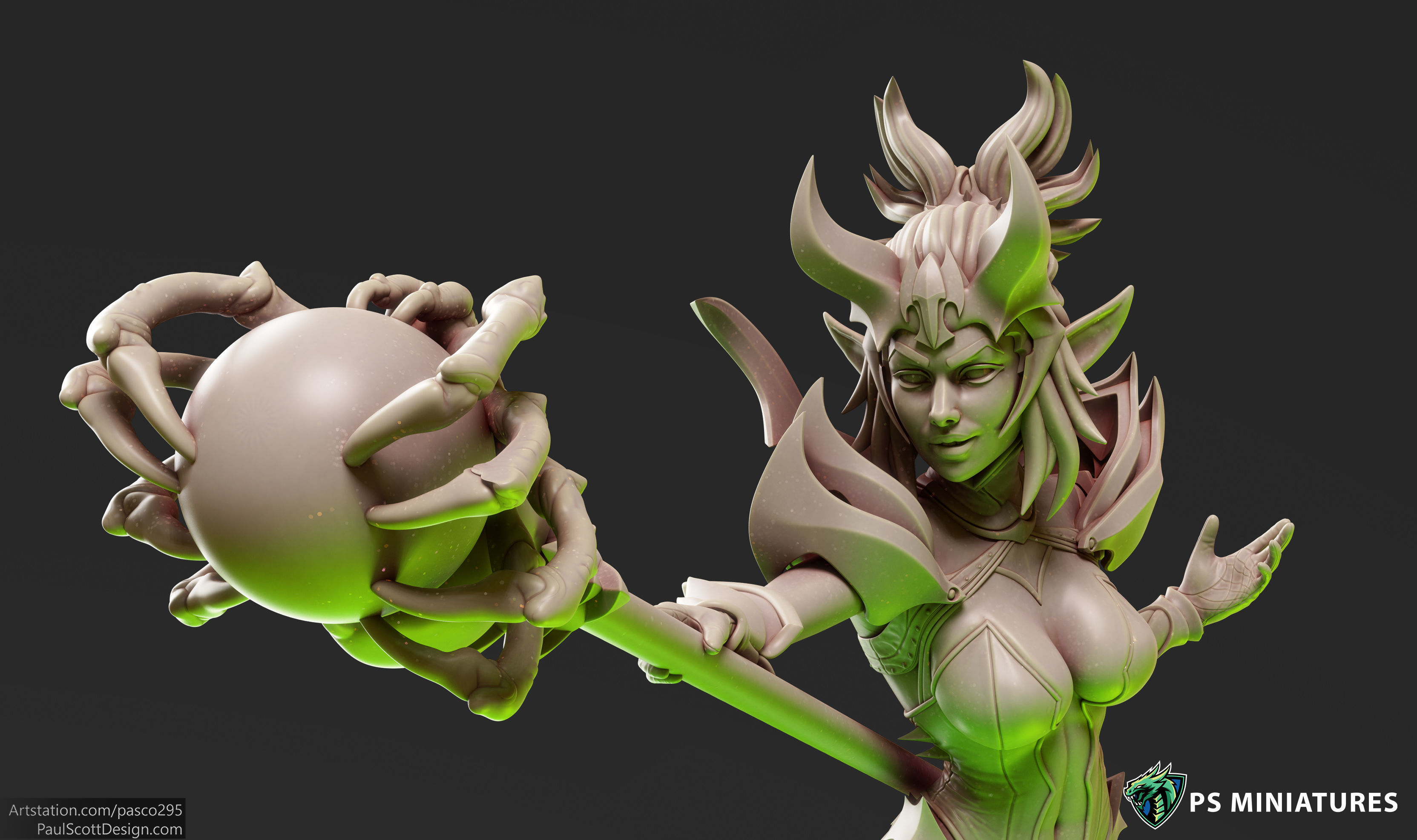 Drow Sorceress Elite Pose 3 3D print model_5