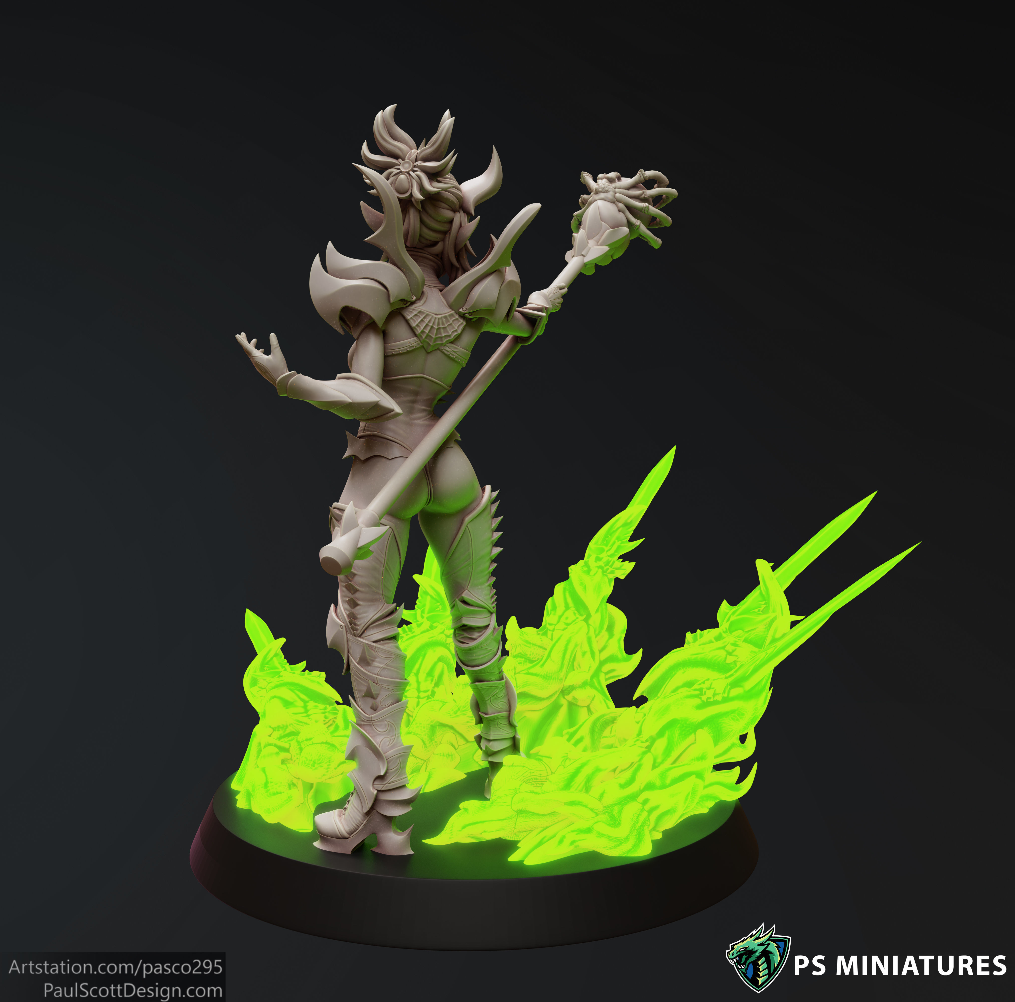 Drow Sorceress Elite Pose 3 3D print model_12