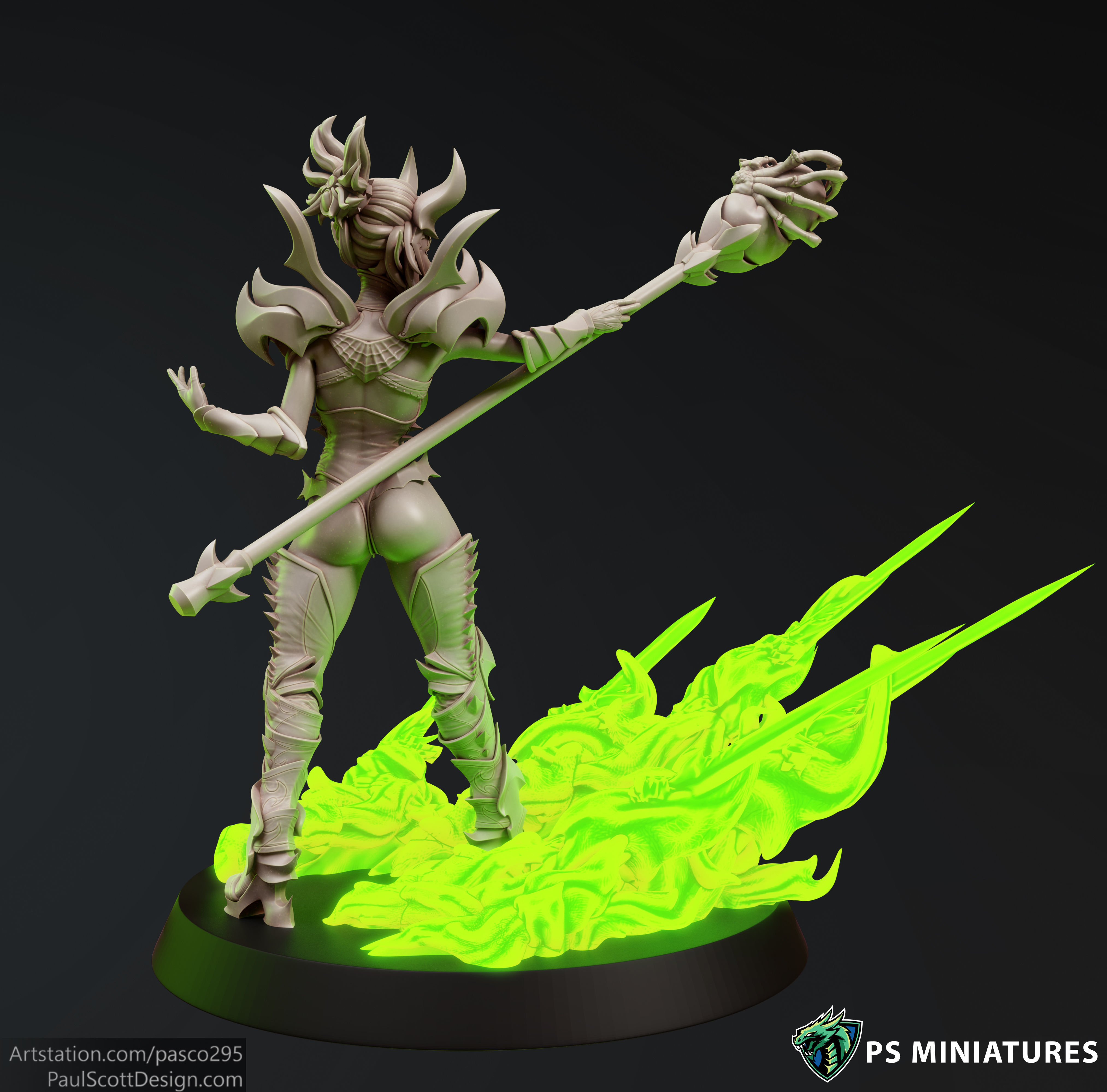 Drow Sorceress Elite Pose 3 3D print model_10