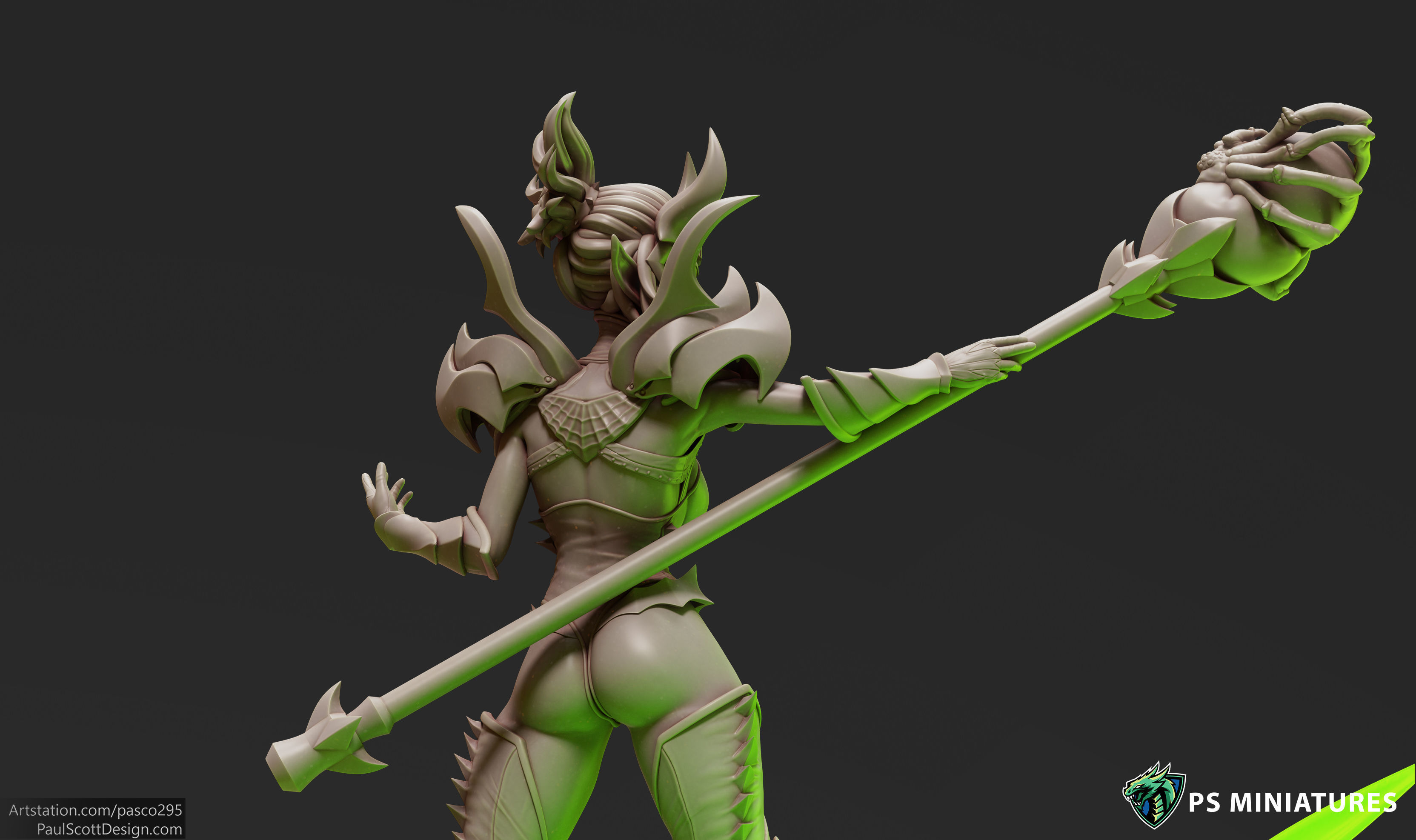 Drow Sorceress Elite Pose 3 3D print model_7