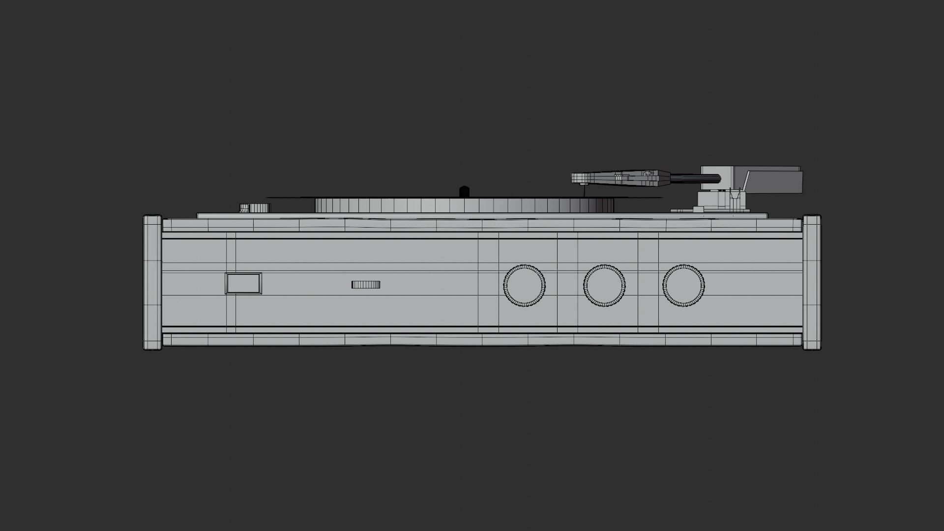 Vintage record player Free 3D model_3