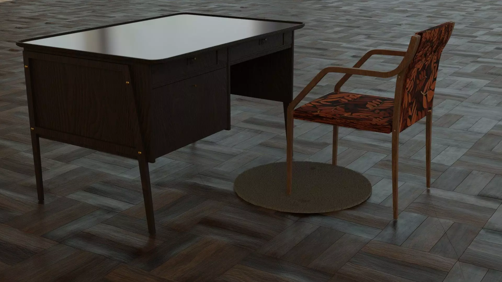 Table for a cozy home interior 3D model