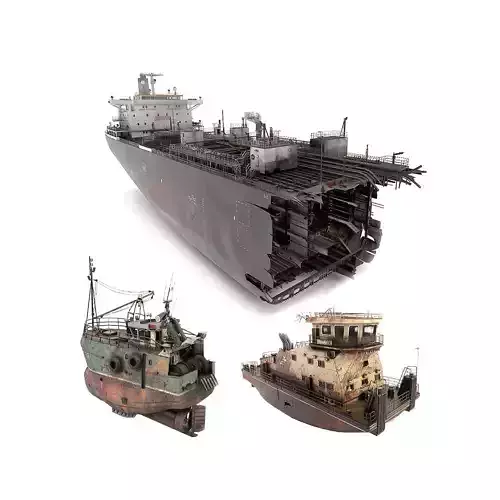 Collection of wrecked ships 01 