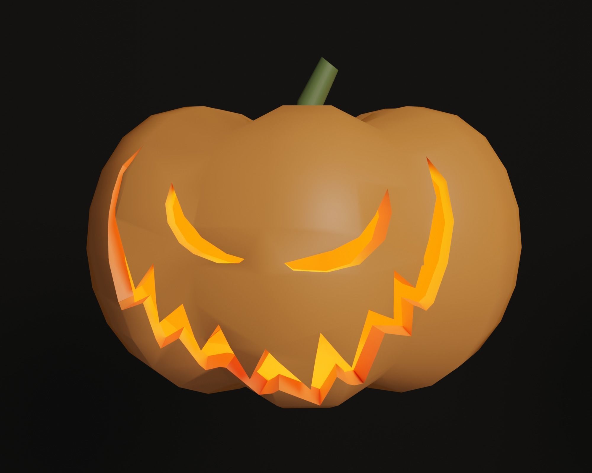 Pumpkins halloween pumpkin Low-poly 3D model_4
