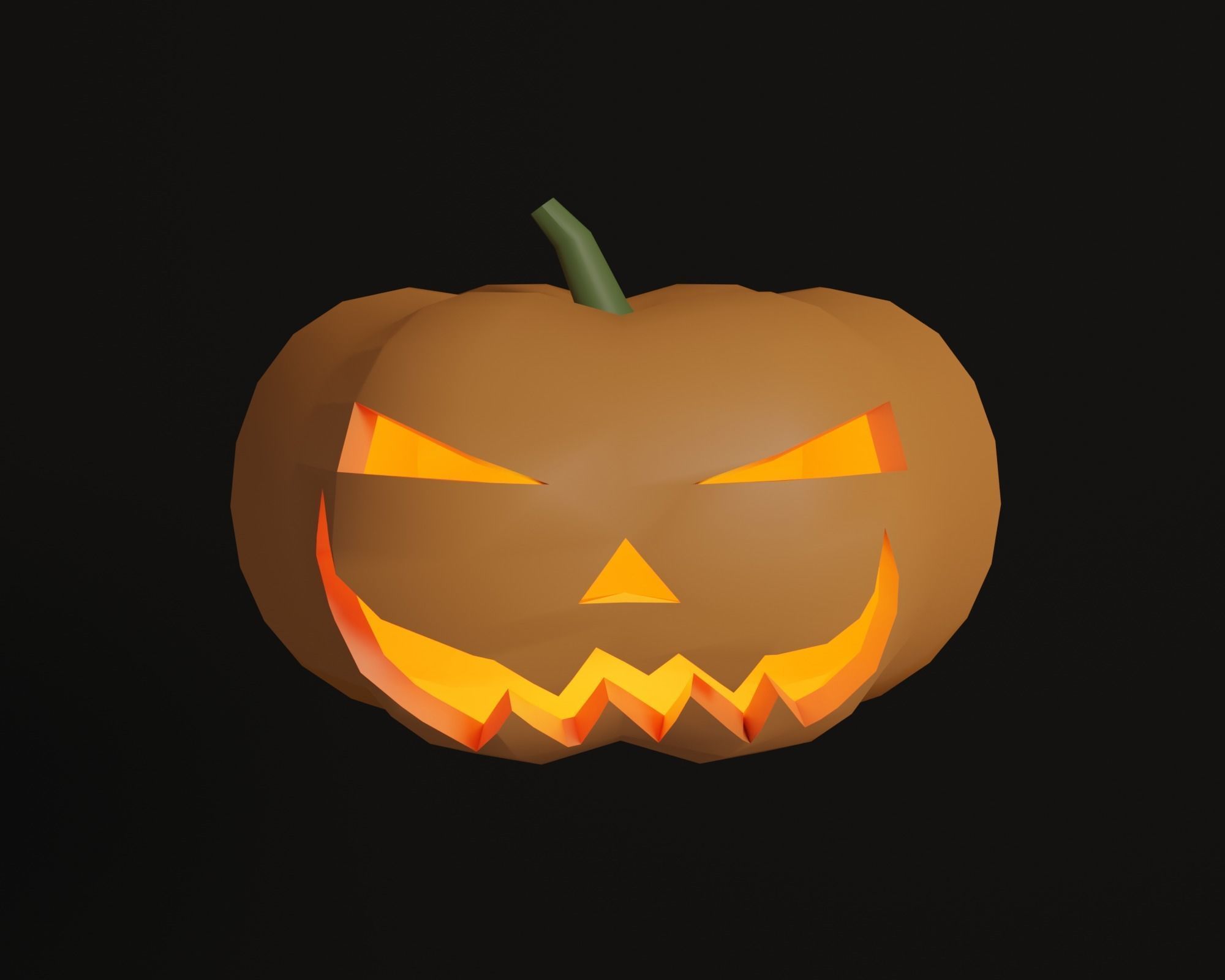 Pumpkins halloween pumpkin Low-poly 3D model_2