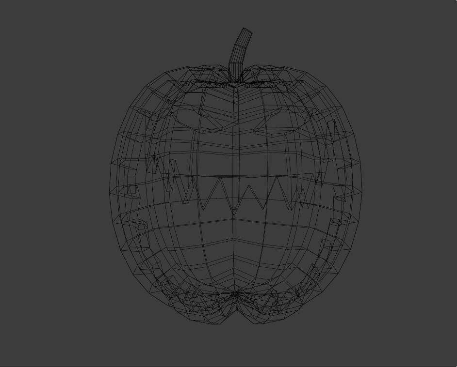 Pumpkins halloween pumpkin Low-poly 3D model_7