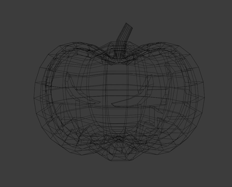 Pumpkins halloween pumpkin Low-poly 3D model_5
