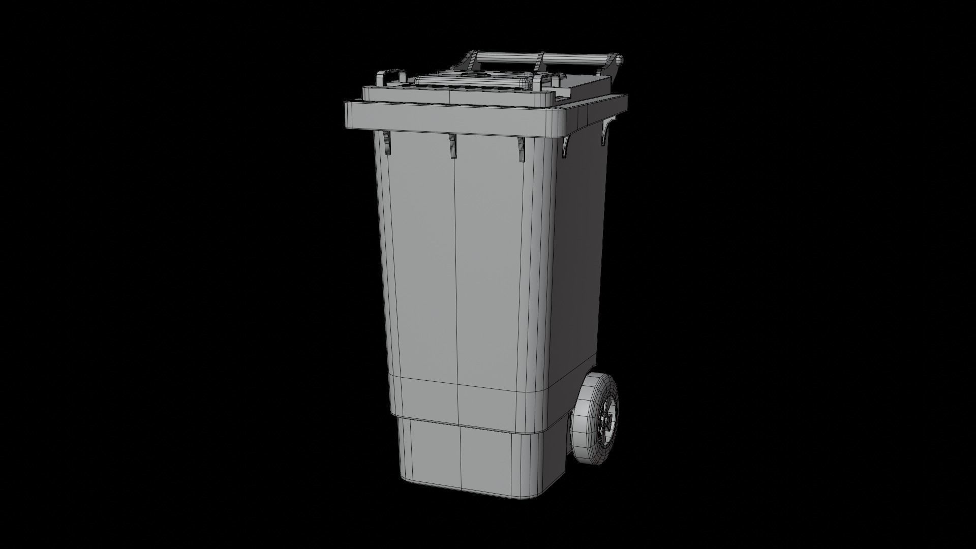 Plastic Recycle Bin Low-poly 3D model_11