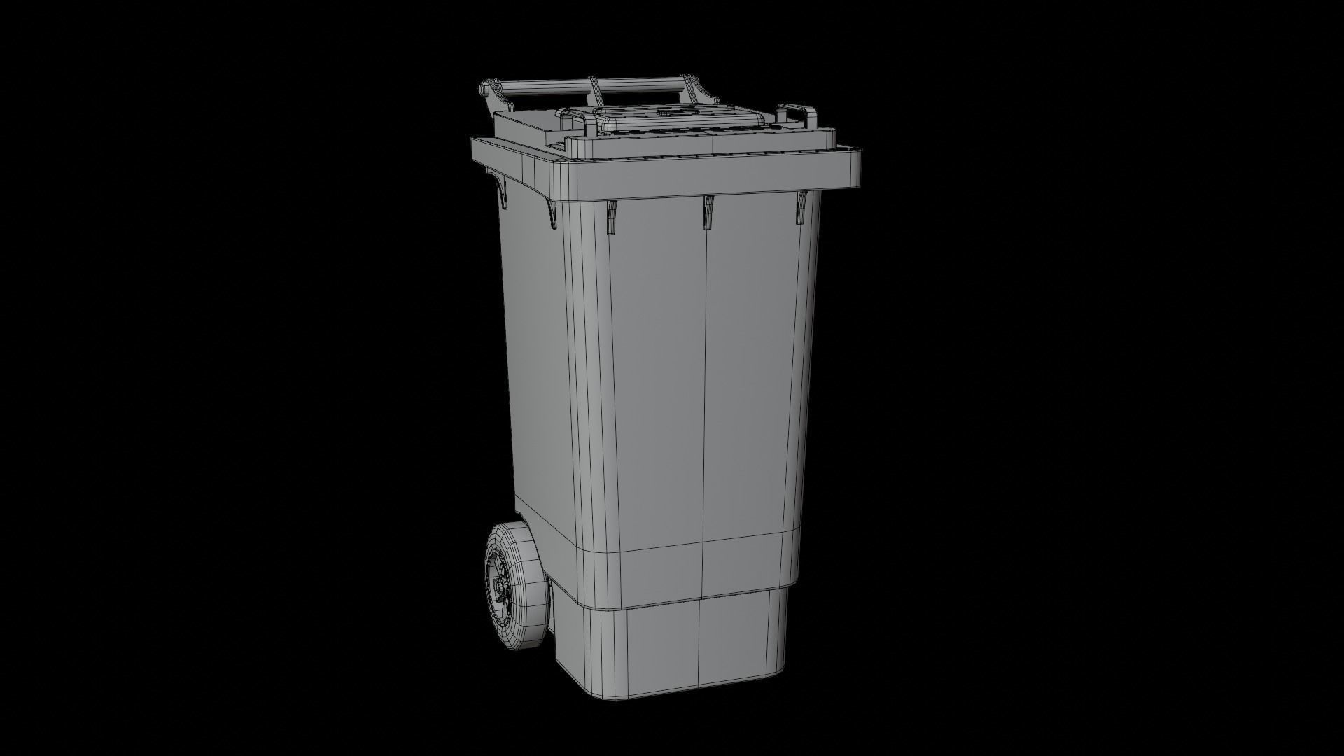 Plastic Recycle Bin Low-poly 3D model_10