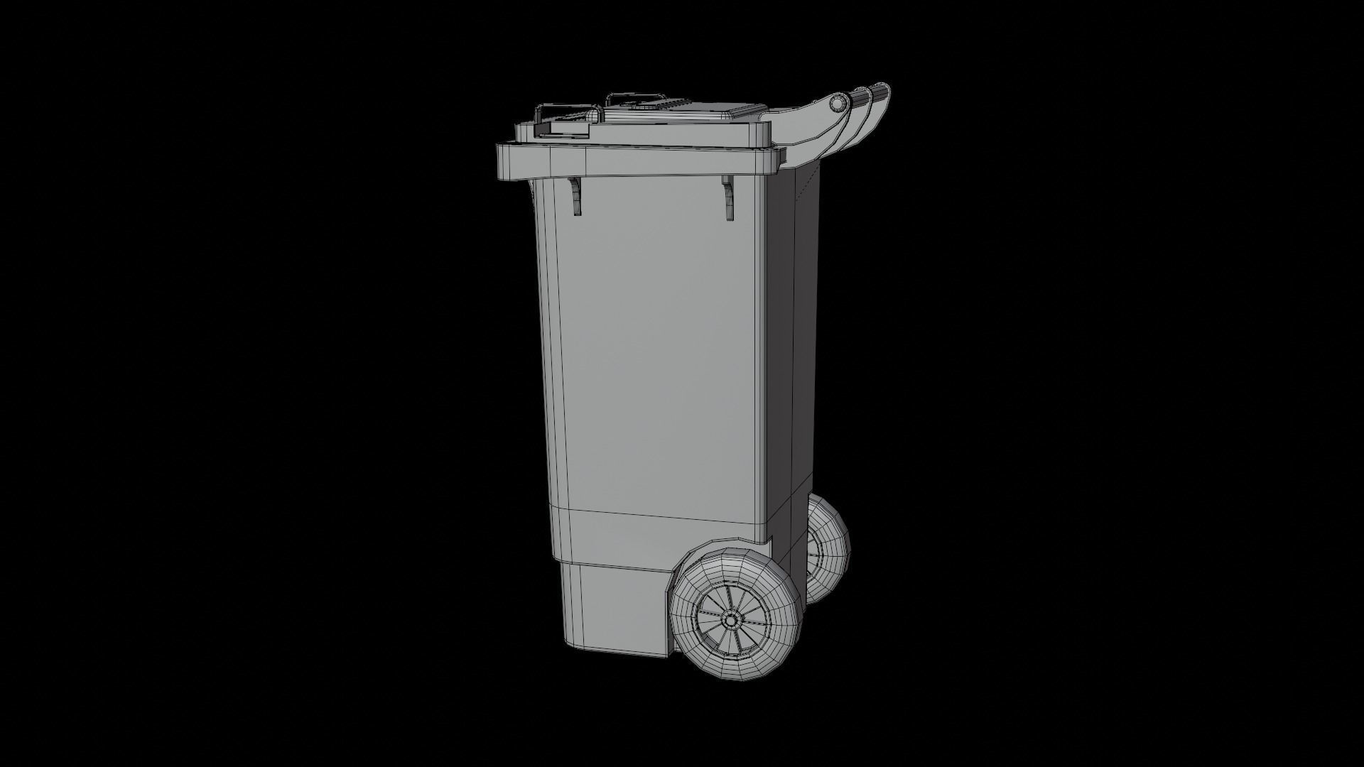 Plastic Recycle Bin Low-poly 3D model_12