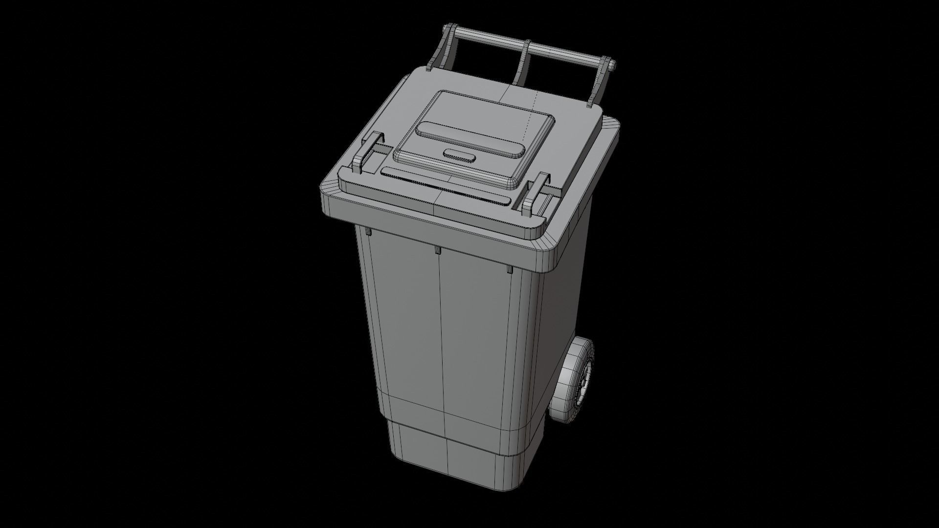 Plastic Recycle Bin Low-poly 3D model_13