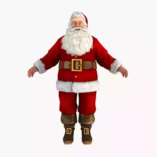 Santa Claus static Low-poly 3D model
