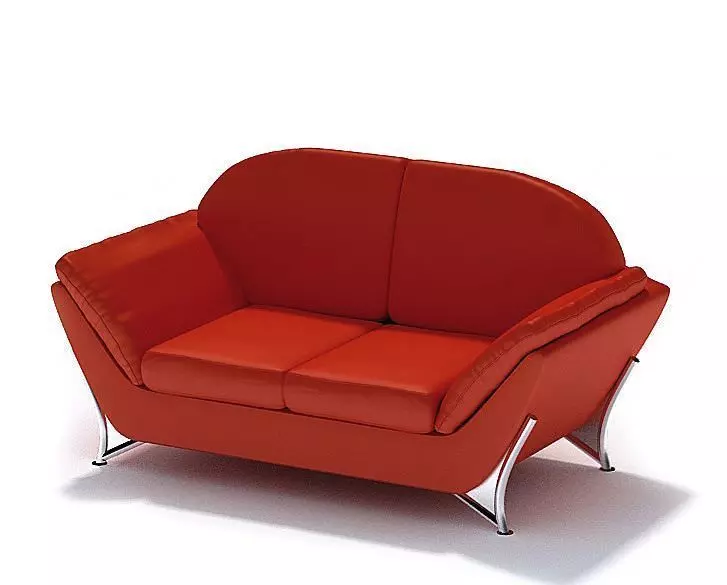 Modern Red Sofa 3D model_0