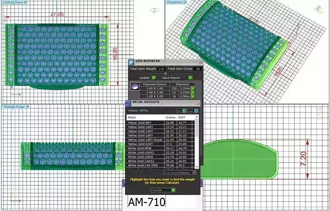 BOX CLASP WITH DIAMONDS