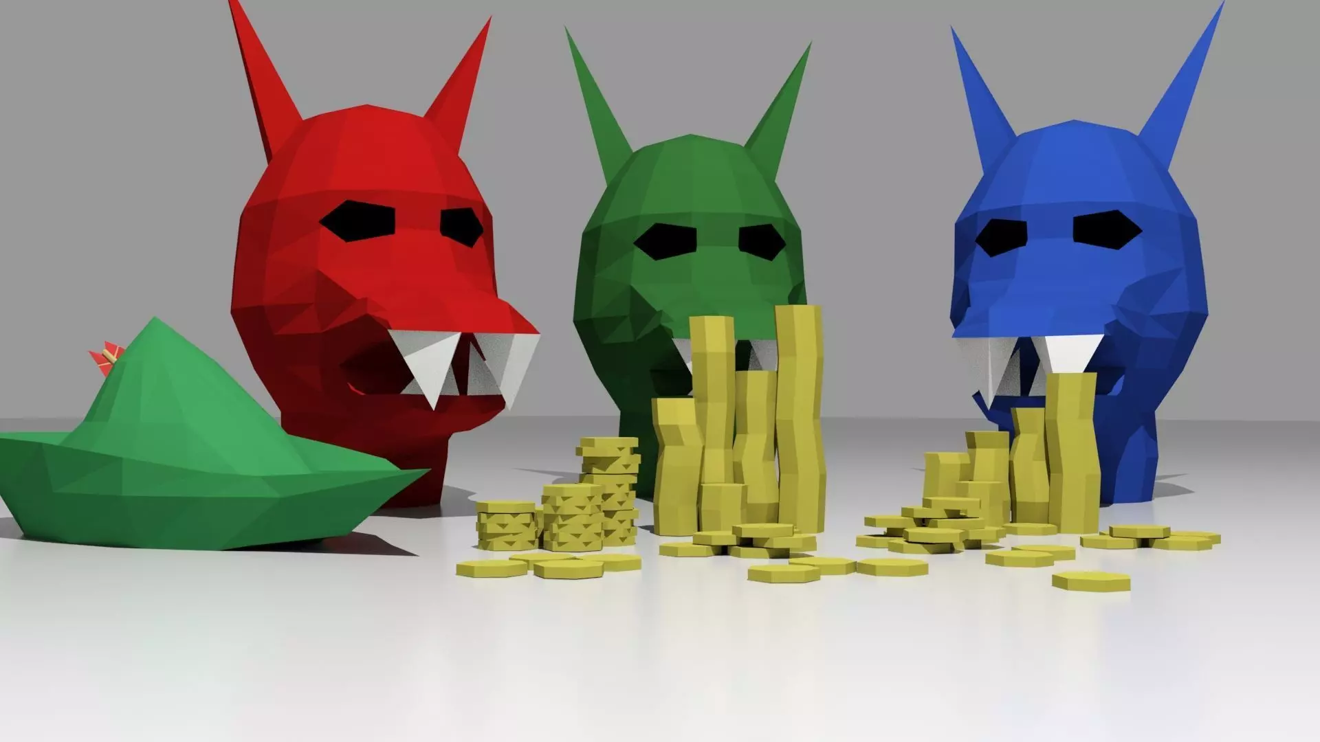 Runescape Coins Robin Hat And Halloween Mask Keychains 3D print model_0