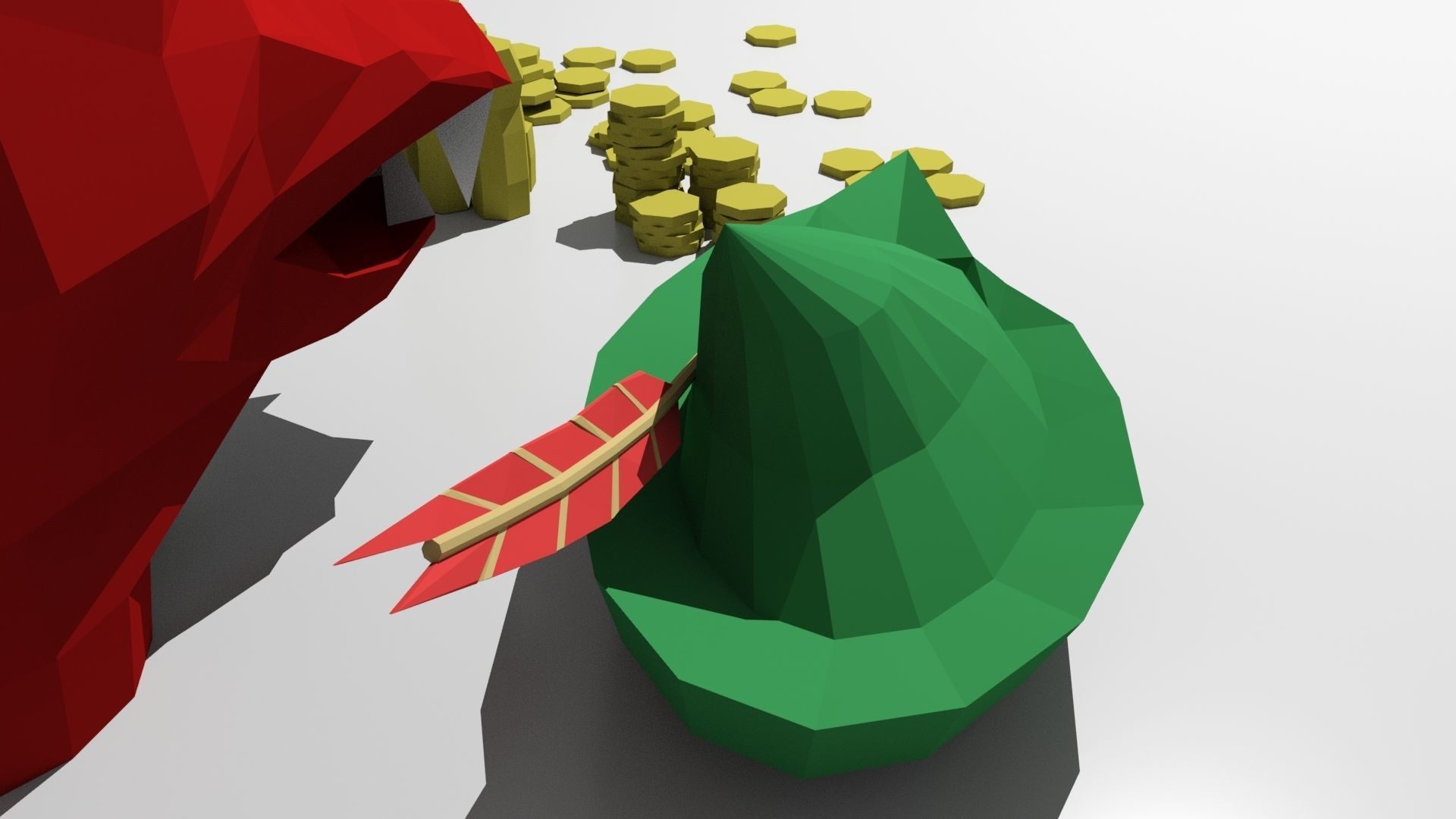 Runescape Coins Robin Hat And Halloween Mask Keychains 3D print model_10