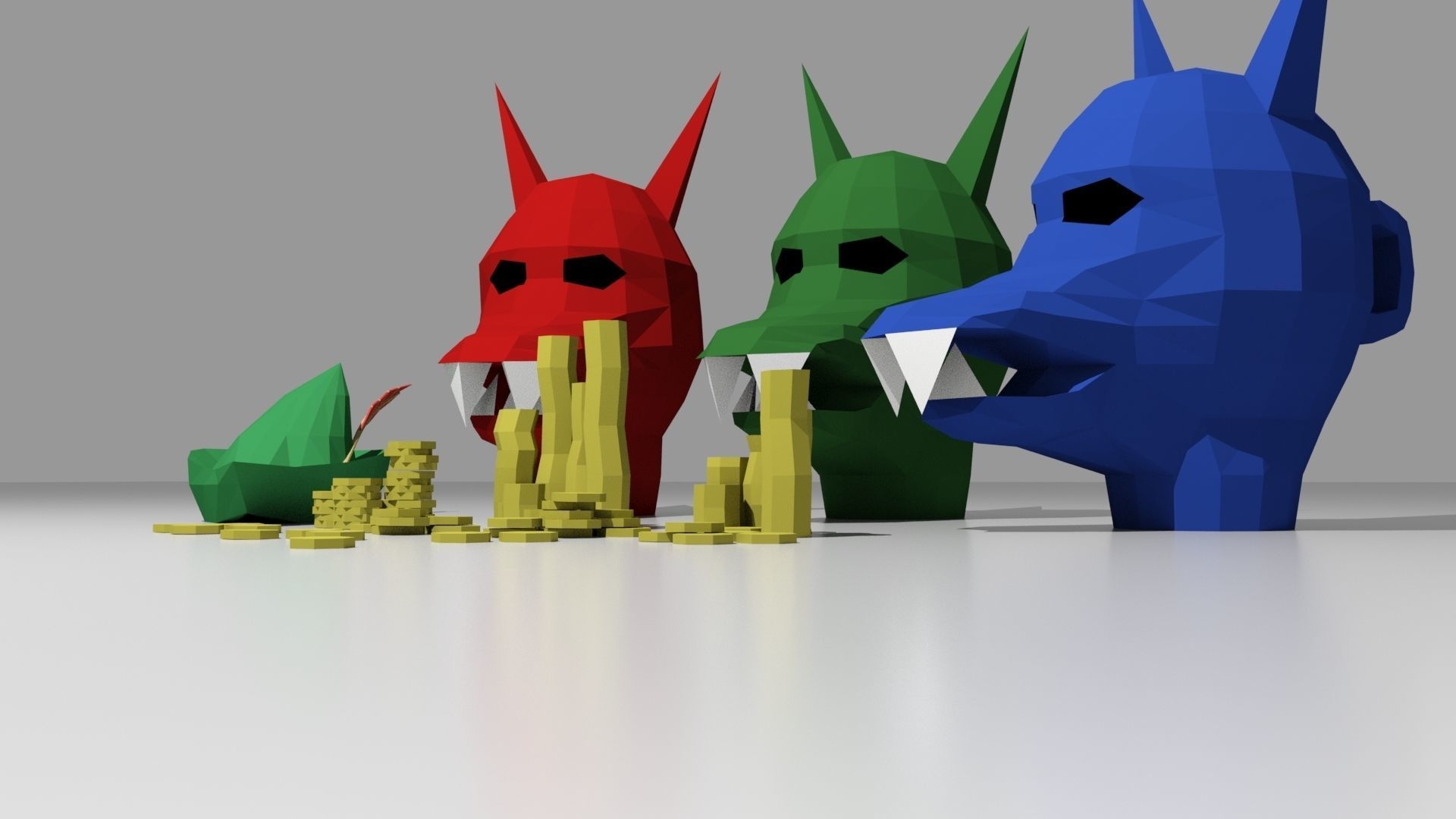 Runescape Coins Robin Hat And Halloween Mask Keychains 3D print model_3