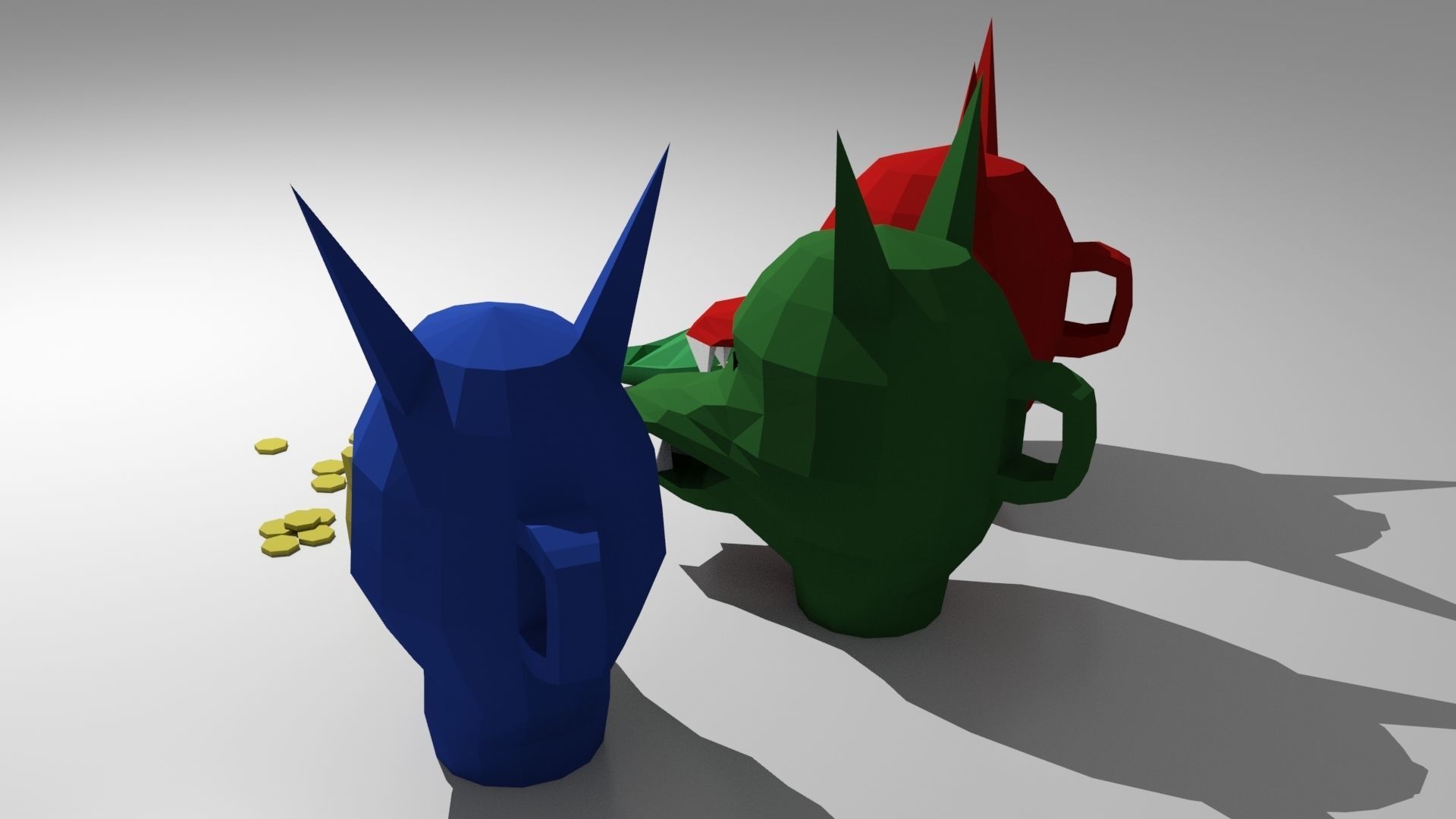 Runescape Coins Robin Hat And Halloween Mask Keychains 3D print model_6