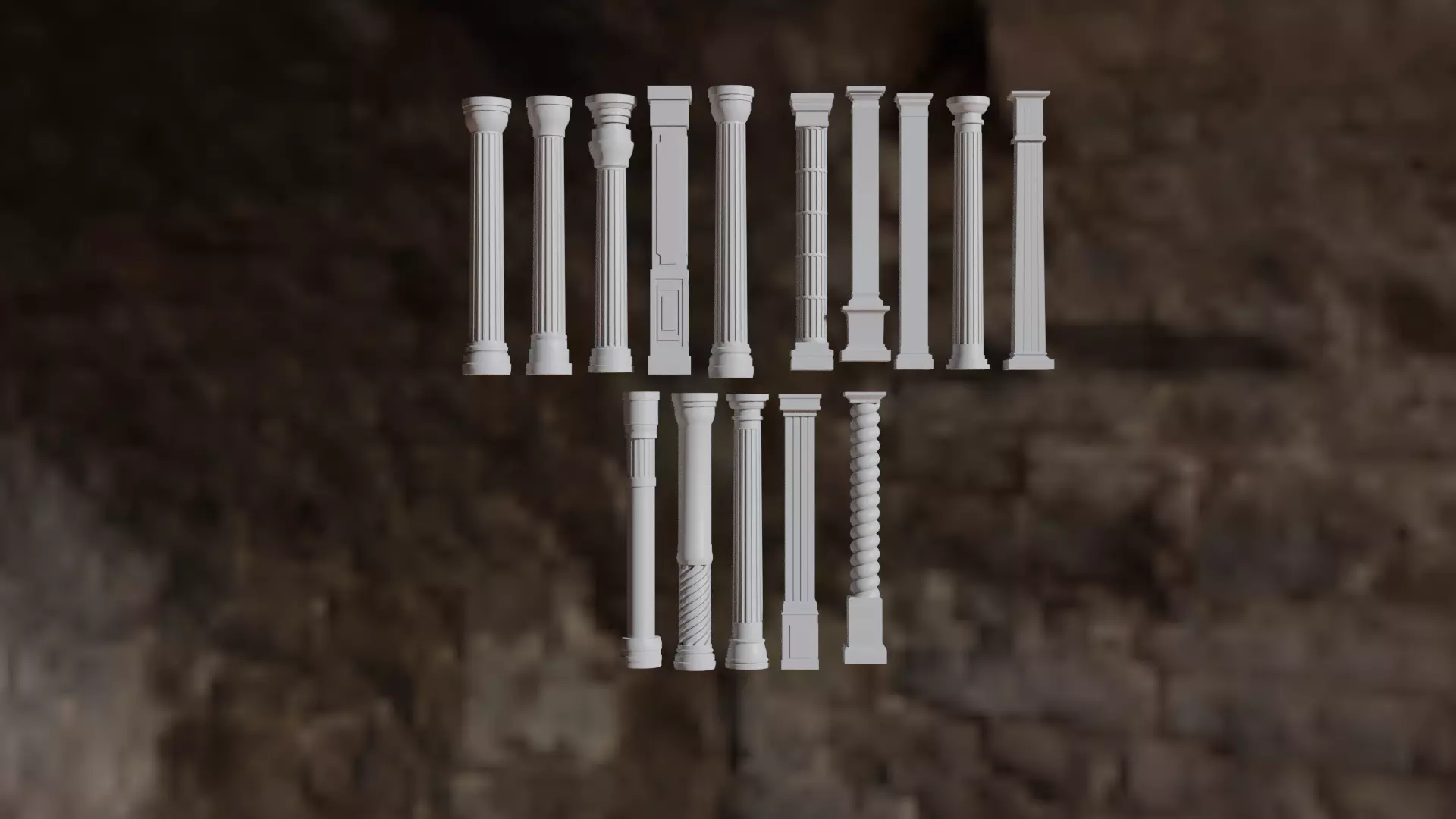 column asset Free low-poly 3D model