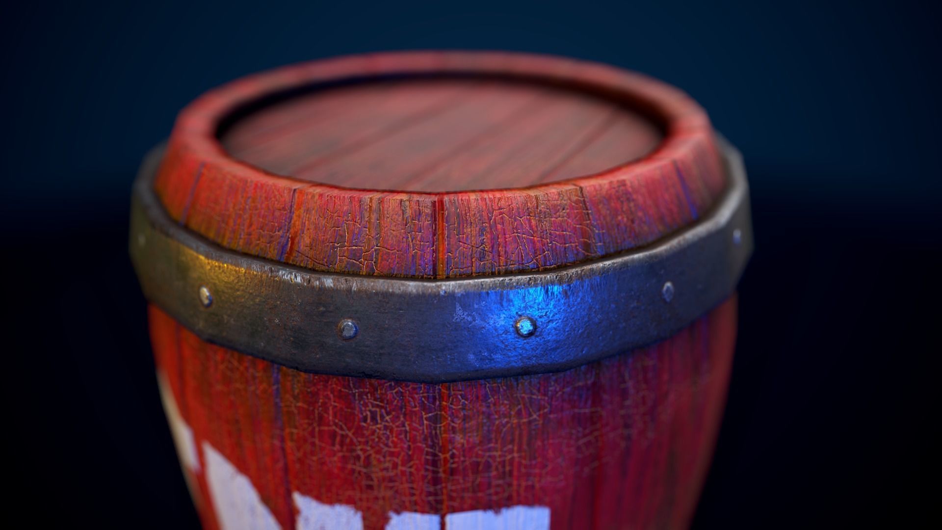 Poison and Dynamite Barrels Low-poly 3D model_11