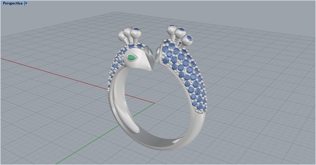peacock ring 110 3D model_14