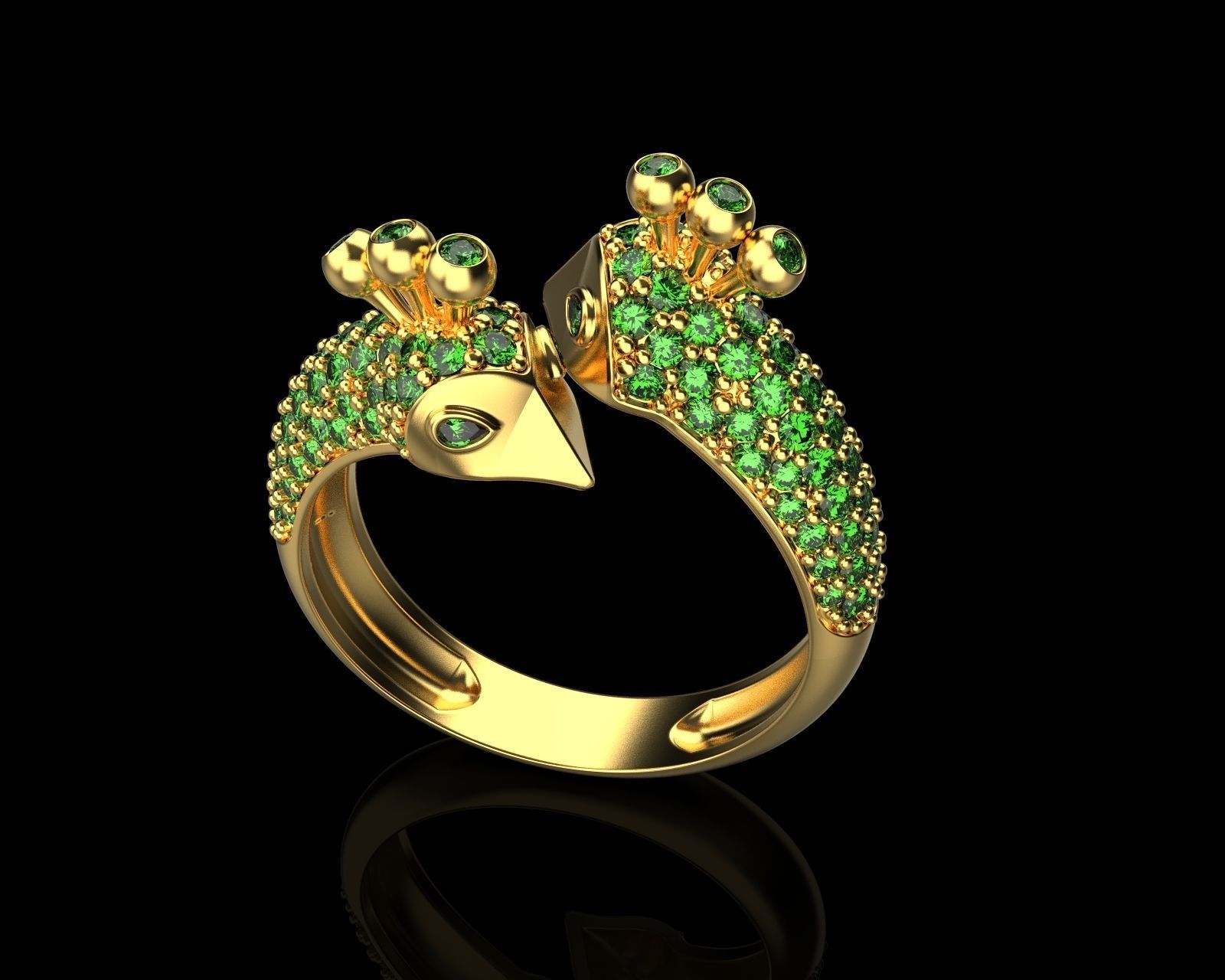 peacock ring 110 3D model_7