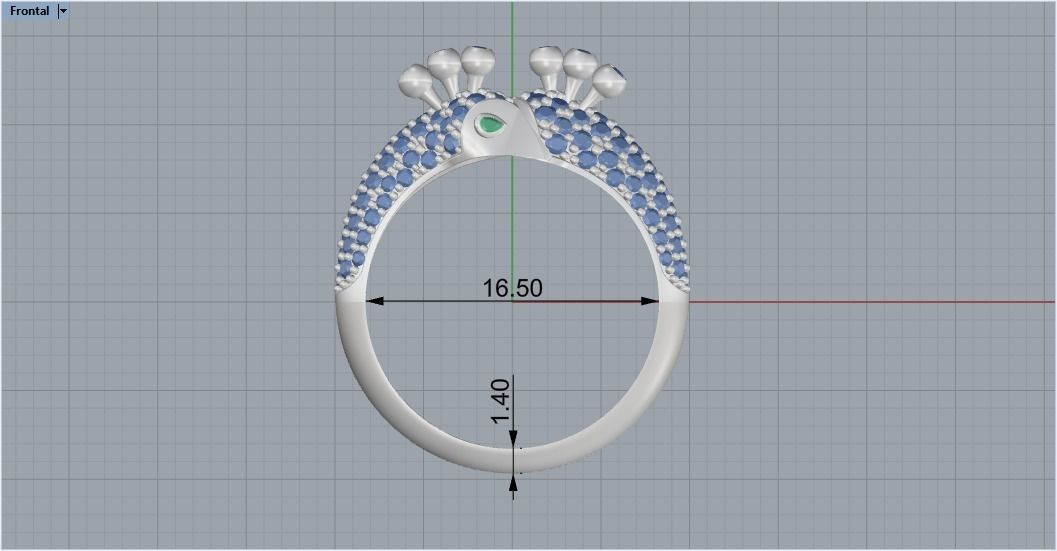 peacock ring 110 3D model_11