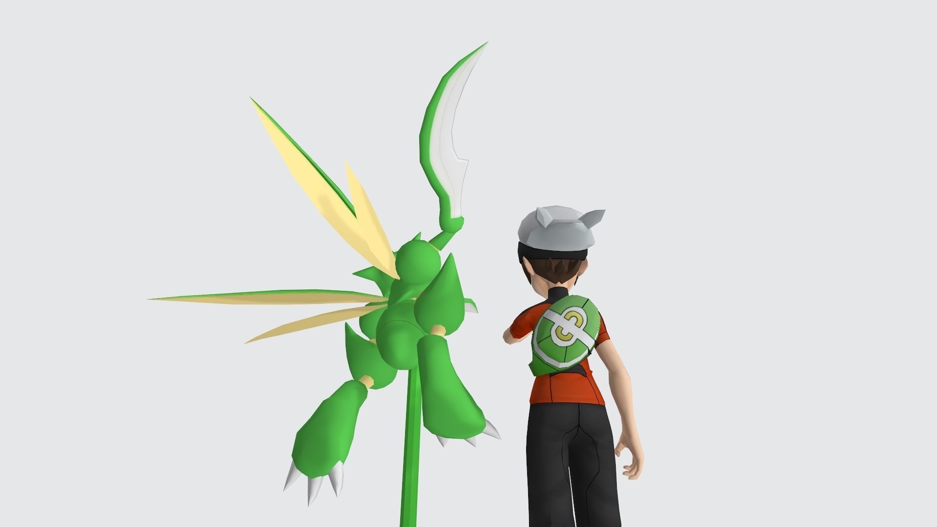 trainer and Scyther 3D print model_2