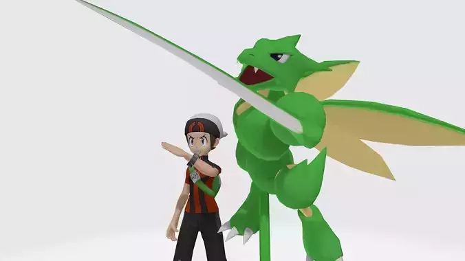 trainer and Scyther