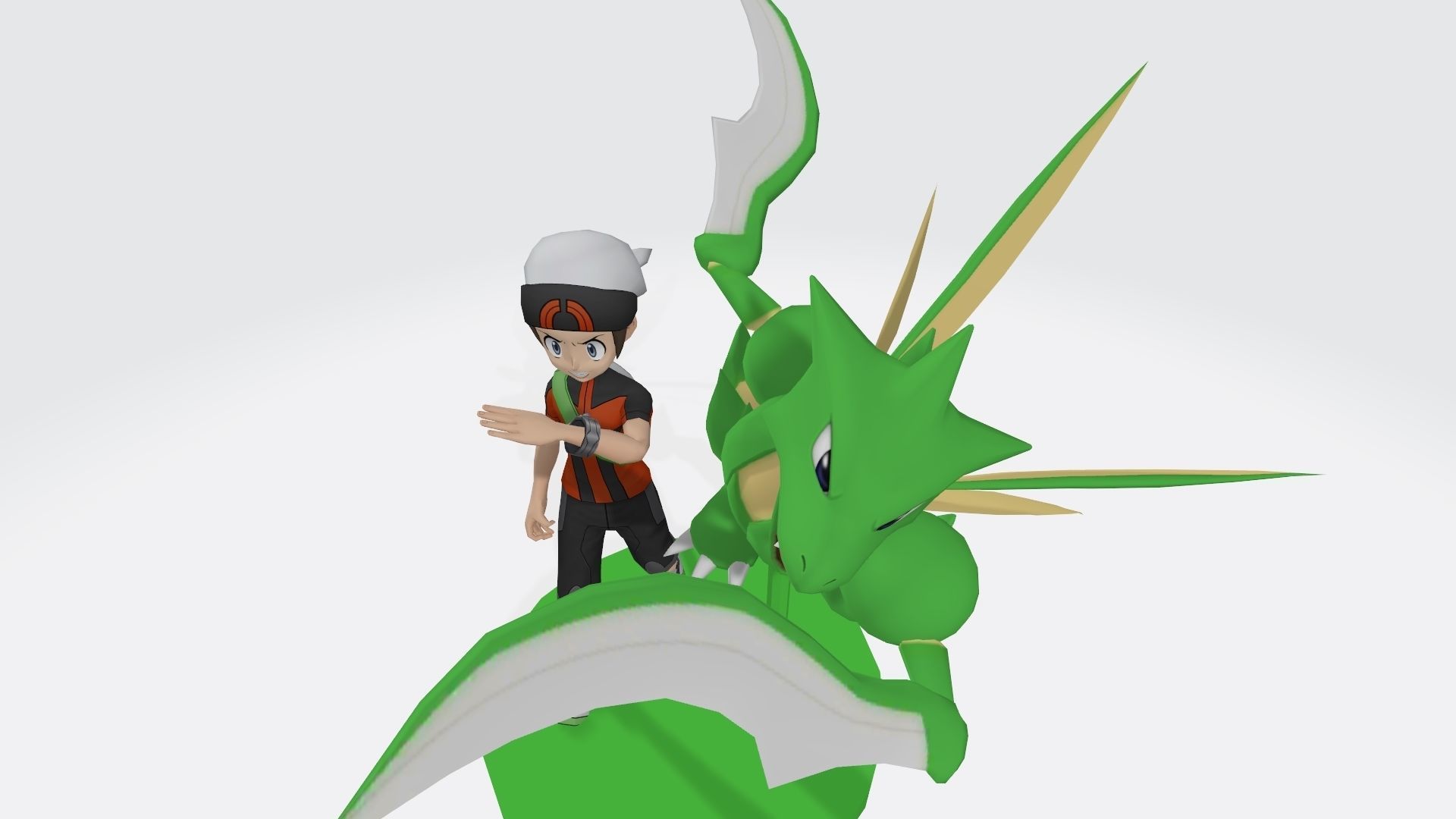 trainer and Scyther 3D print model_4