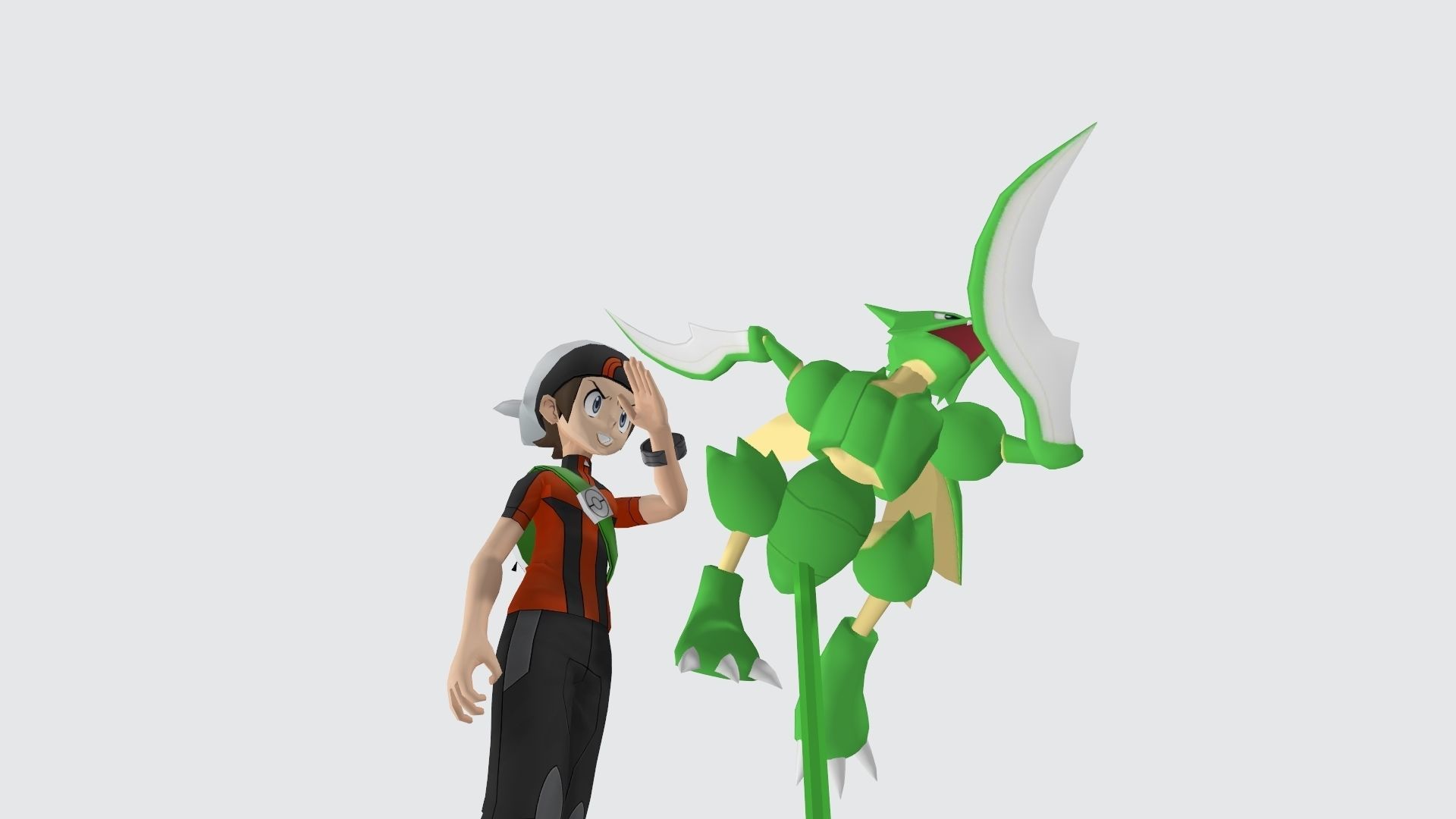 trainer and Scyther 3D print model_1