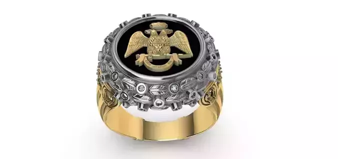 Masonic Double Eagle Ring
