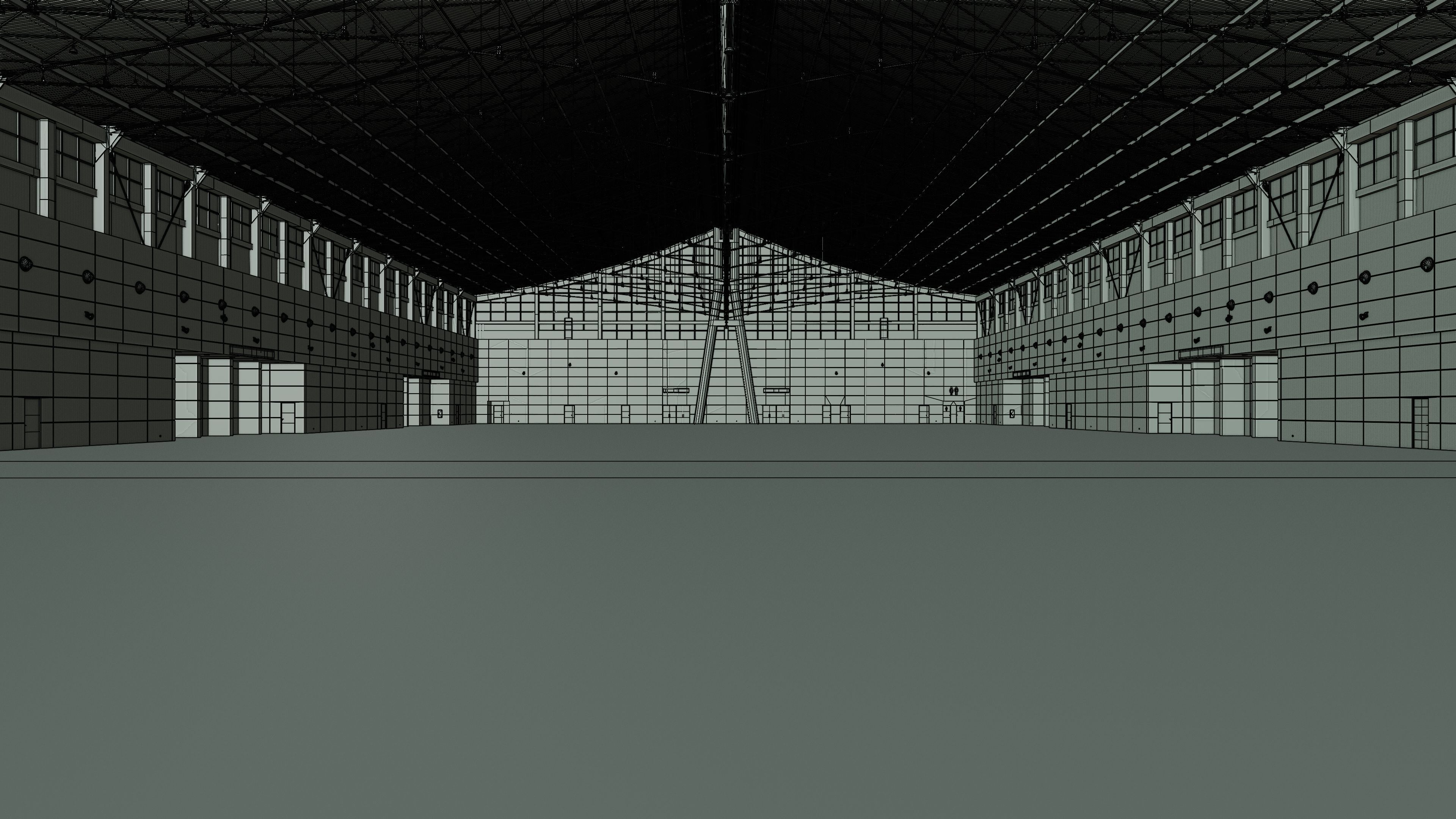 Exhibition Hall Interior 1 Low-poly 3D model_27