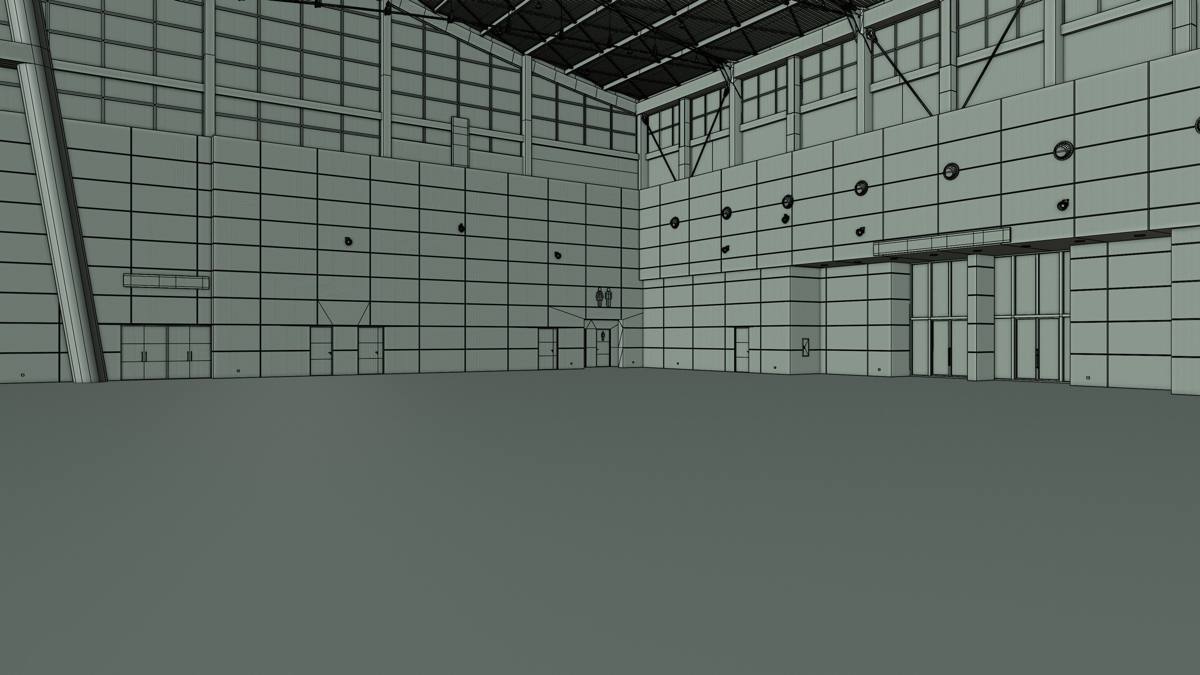 Exhibition Hall Interior 1 Low-poly 3D model_18
