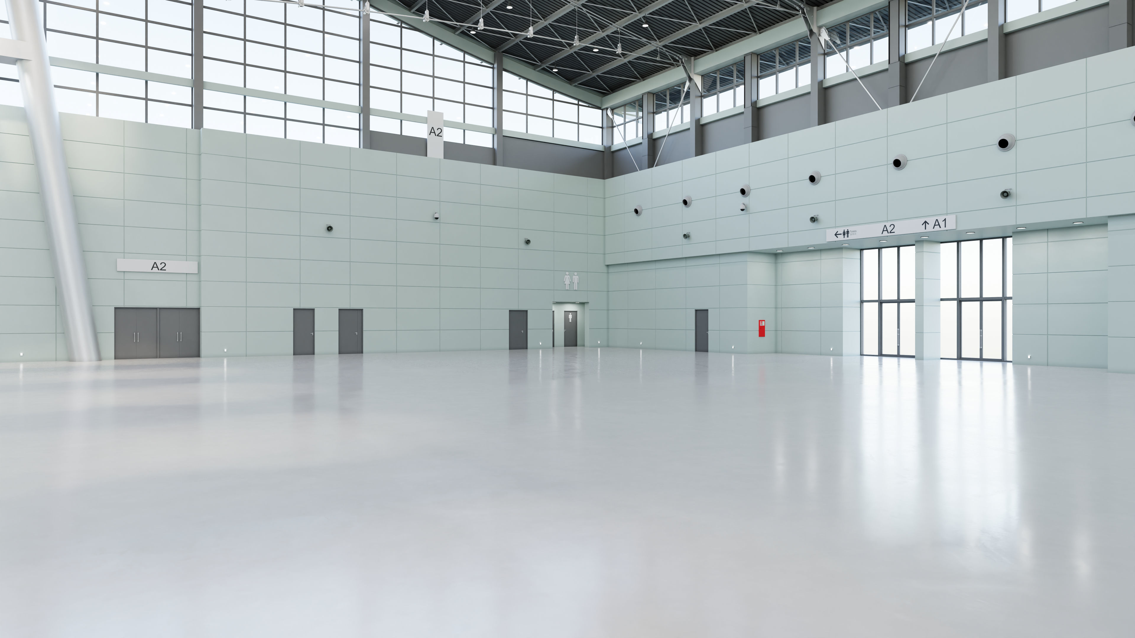 Exhibition Hall Interior 1 Low-poly 3D model_12